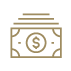 Stack of cash icon.